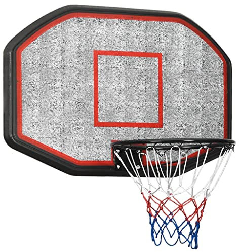 vidaXL Panneau de Basket-Ball Noir 109x71x3 cm Polyéthylène, Panier de Basket-Ball, Panneau arrière