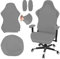 Disnace Bürostuhl überzug Set,4Stück Gaming Stuhl Bezug,Bürostuhl Bezug Universal,Hussen für Stühle mit Armlehnen,Stuhlrücken bezug,Sitzbezug bürostuhl für Computer Stühle/pc Sitzbezug Stuhl (Grau)