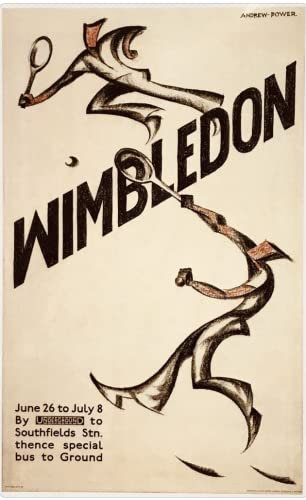 WIMBLEDON TOURNOI TENNIS Poster Reproduktion – Format 50 x 70 cm auf Luxuspapier 300 g. Hohe Qualität. Alle Formate möglich.