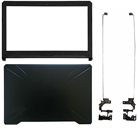 Accessoires Ordinateur Portable pour ASUS Gaming FX504 FX504GD FX504GE FX80 FX80G 13NR00I0AM0501 13NR00I0AM0502 LCD arrière Boîtier Coque(Noir) & Couvercle de déflecteur Avant & Charnières