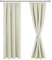 JIUZHEN Gardinen mit kräuselband Verdunklungsvorhänge Vorhang Blickdicht Gardinen Wohnzimmer Vorhänge Schlafzimmer Thermovorhang Beige, H228 x B228 cm,2er Set