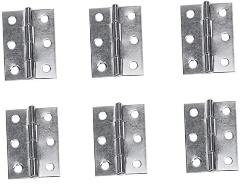 Homoyoyo 32pcs Counter Hinge Back Cover Hinges Stainless Hinges Back Flap Backflap Hinge Roof for Dollhouse Stainless Steel Hinge Back Flap Hinge Window Hinge Clamshell Household Door Hinge