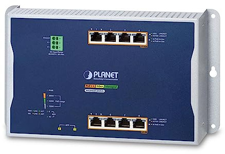 Planet IP30, IPv6/IPv4, 4-Port 10/100/1000T 802.3bt 95W PoE+, W126160945 (10/100/1000T 802.3bt 95W PoE+ 4-P 10/100/1000T 802.3at PoE+ 2-P 100/1000X SFP Wall-Mount Managed Switch)