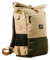 8000Kicks Everyday Hanf Rucksack – leichter und wasserdichter Rucksack mit Anti-Diebstahl-Tasche und geräumigem Innenraum (Beige/Grün)