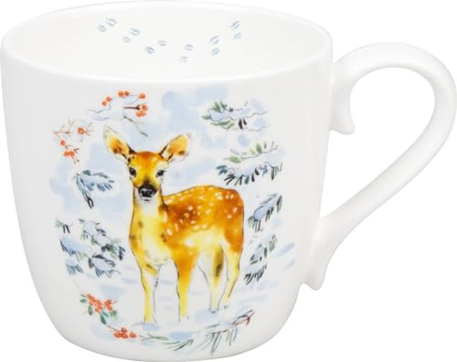 KÖNITZ Becher WINTER ANIMALS - Fawn - 450 ml aus Bone China Porzellan Design/Victoria Lowe