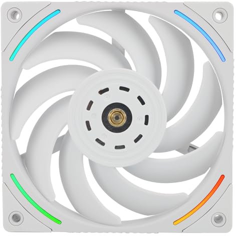 Thermalright TL-K12W 120mm CPU Cooler Fan, Computer Case Cooling, 4PIN PWM Control, 2150RPM Speed, PC Performance Fan for S-FDB Bearing,Wind Pressure Cooler(Please do not Remove The Adhesive Red Mud)