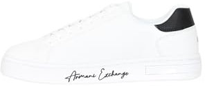 Armani Exchange Weiße Damen-Sneaker mit bedrucktem Lettering-Logo, Weiß, 40 EU