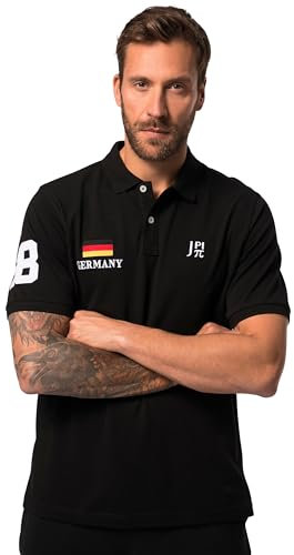 JP 1880 Herren Poloshirt FLEXNAMIC®, Fußball, Halbarm, Polokragen schwarz 3XL