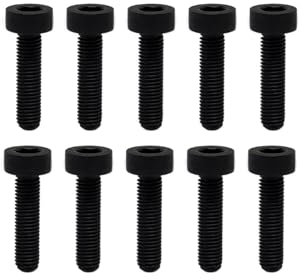 RISON-Titanium Zylinderschrauben M3x12mm, 10 Stück GR2 Titanschraube Standard DIN912, Vollgewinde Zylinderkopfschrauben Inbusschrauben, Zylindrisch Sechskant Kopf Schrauben