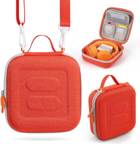 JDXFENG Portable Case Compatible with Yoto Mini Kids Music Player, Travel Case with Hand Rope Hold Up To 20 Cards/Charging Cable for Yoto Mini– Kids Audio & Music Player
