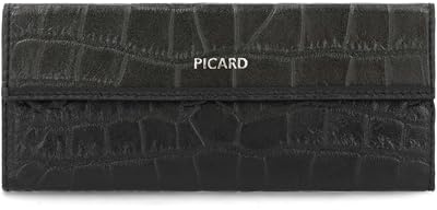 Picard Brillenetui Taste | Brillenetui Damen aus genarbtem, hochwertig verarbeitetem Echtleder | Sonnenbrillen Etui mit schnellem Verschluss durch Druckknopf | modernes und elegantes Design