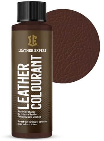 Sehr Deckend Wasser Lederfarbe Espressobraun - 50 ml Leather Paint für Natur und ÖkoLeder - Leather Dye Ohne Alkohol für alle Lederaccessoires - Reißt oder Blättert Nicht ab