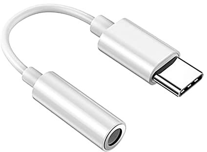 Adaptador Compatible with iPhone Jack De Auriculares para Adaptador Android a Auriculares 3,5 Cable Adaptador TC Cable Audio TC Digital 3C Cinta De Casetes (White, One Size)