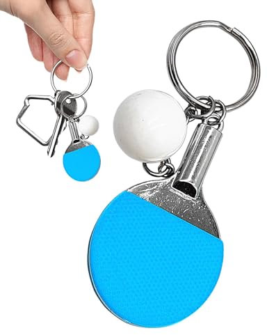 Porte-clés Pong - Porte-clés Raquette de Tennis de Table - Décoration Sportive de Tennis de Table en Métal - Accessoire de Sport en Métal, Pendentif Porte-clés - Petit Pendentif Compact - Pendent