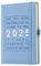 Mljtoyo A4-Tagesplaner 2025, Tag pro Seite, Produktivitäts-Tagesplaner von Januar 2025 bis Dezember 2025, Organizer, Wochen- und Monatsplaner mit Stifthalter, Gummibandverschluss (Himmelblau, A4)