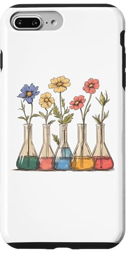 Carcasa para iPhone 7 Plus/8 Plus Petaca de química floral de ciencia retro