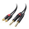 Cable Matters Câble double 6,35 mm TS vers double RCA - 0,9 m - Câble d'interconnexion audio stéréo 6,35mm vers RCA pour équipement audio