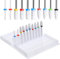 YUXIANLB Juego de 10 brocas de cerámica para uñas de gel acrílico, 3/32 pulgadas para taladro de uñas, manicura eléctrica profesional, pedicura, lima de uñas, removedor de cutículas