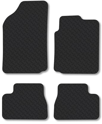 Citroen C3 (2002-2010) Heavy Duty Thick Rubber Car Mats Accessories Tailored Fit Front Rear Set Compatible Accessory Waterproof Durable Non-Slip 5mm Full Coverage Protection