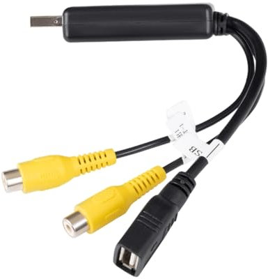 Pqahffowr para Android Interfaz USB A Adaptador de Salida de Vídeo Radio de Coche Reproductor Multimedia Conexión de Salida de Vídeo AV