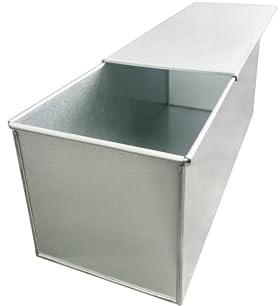 EUROTINS Pullman Loaf Bread Tin with Lid 40cm | Large Sandwich Bread Pan | Natural Finish Easy Release | Pain de Mie Tin | Commercial & Home Baking | 40cm x 12cm x 12cm