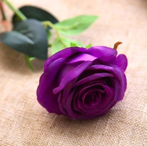 Rose ETERNELLE Violette synthétique. Cadeaux, Anniversaires, Anniversaires, décorations. Fleur Violette Mauve des Plus Roses Violettes éternelles systétiques. Cadeau Original. Fabriqué en