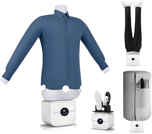 Automatic Ironing Machine, 1400W Foldable Steam Iron, 109 Pores Inflatable Shirt Ironing Machine for Any Fabric Type Clothing & Shoes