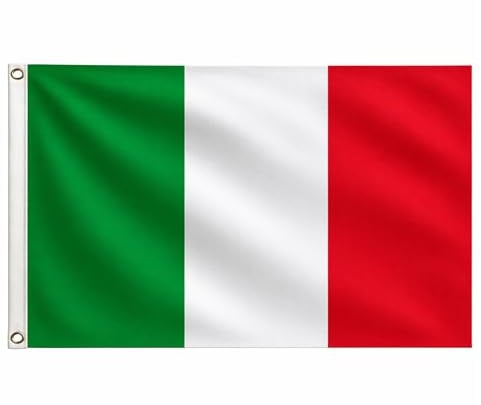 Floranica Italien Flagge 90x150 cm wetterfest mit Metallösen blickdicht doppelt genäht ideal für Fußballfans