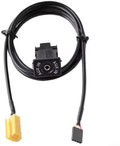 Adattatore AUX a 6 pin per Grande Punto 500, pannello di ingresso AUX per autoradio, presa porta Aux per console centrale, cavo di interfaccia audio nero aftermarket