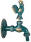 Boni-Shop Nostalgie Auslaufventil Wasserhahn Verschiedene Motive (Hahn patiniert 1/2)