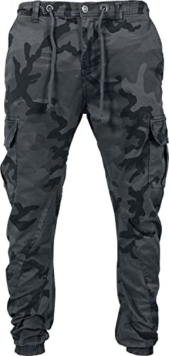 Urban Classics Homme Camo Cargo Jogging Pantalons, Grey Camo, 36 EU
