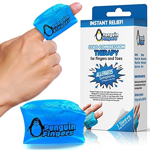 Finger-und Zehen-Kaltes-Gel-Eis-Pack, von Penguin Fingers. Kaltes Kompressions-Pack für Finger und Zehen, Arthritis, Gicht, Verletzungen. Kryotherapie-Hülse. Beste Preise (Einzelpackung)