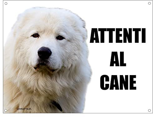 MAREMMANO attenti al cane mod 1 TARGA cartello IN METALLO (15X20)
