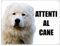 MAREMMANO attenti al cane mod 1 TARGA cartello IN METALLO (15X20)