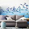 WandSticker4U®- Wandtattoo FISCHE I Farbe: dunkelblau I Wandsticker Badezimmer Meerestiere Fliesen Aufkleber Bad Deko Fisch See I Kinderzimmer Unterwasserwelt Meer Sticker Kinder