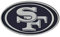 FANMATS NFL San Francisco 49ers Chrom-Emblem, Chrom, 1,88 x 3,15