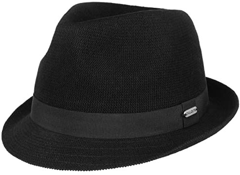 CHILLOUTS Bardolino Sommerhut Herren - Sonnenhut Herren Trilby, Strohhut Herren Leicht Faltbar, Hut Herren Sommer Handgefertigt, Panama Hut Atmungsaktiv, schwarz, S-M