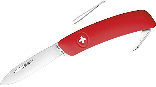 SWIZA 691101 Couteau Suisse D00, Rouge Couteau multi-fonctions Pliant, Argenté, 17 cm