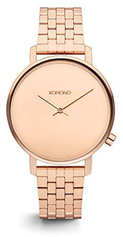 KOMONO Harlow Estate Rose Gold Mirror Women's Japanese Quartz Analogue Watch with Stainless Steel 304L Strap