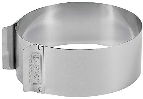 Original Kaiser Inspiration Tortenring 16,5 - 32 x 7 cm, mit Griffen, individuelle Größeneinstellung, extra hoher Rand, spülmaschinengeeignet