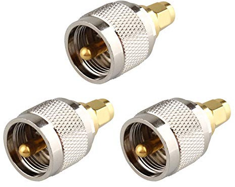 Jopto Lot de 3 Adaptateurs RF Coaxiaux pour Radio CB SMA Mâle vers UHF Mâle vers PL259 PL-259 SL16 pour Antenne Radio CB Baofeng Wouxun Kenwood Icom Yaesu