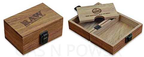 RAW Classic Wood Box Smokers Gift Set Stash Box RAWthentic