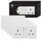 Trendi 2 Gang 13 Amp Switched Plug Socket White Trade Pack (x5) ART-SKT213LWHx5