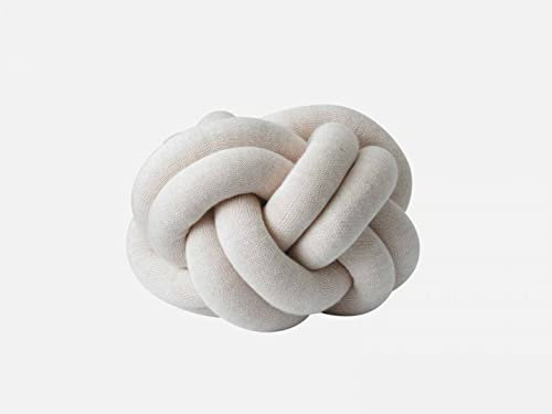 Design House Stockholm Knot Kissen, Creme waschbar bei 30°C LxBxH 30x30x15cm