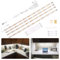 WOBANE LED Under Cabinet Lighting Kit,Flexible LED Ribbon Lights Bar,Under Counter Lights for Kitchen,Cupboard,Desk,Showcase,Shelf,2m Rope Light Set,12v,120 LEDs,1200lm,6000K White,4 Panel