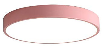 BigPinwheel Minimalist LED Bunte Macaron Deckenleuchte, nordischer moderner Stil Unterputz Kreative Deckenleuchte, 3 Farbtemperaturen, Schlafzimmer, Badezimmer, Esszimmer, Wohnzimmer (Pink, 60cm)