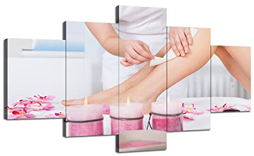 Wandkunst, Massagebilder, Wanddekoration, Spa, Maniküre, Poster, Leinwanddruck, Poster, Gemälde, gerahmt, Badezimmer, Schönheitssalon, Heimdekoration, fertig zum Aufhängen (152,4 cm B x 81,3 cm H)
