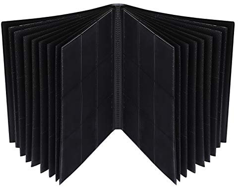 Lictin 396 Pockets Sammelkarten Alben Pockets Sammelkarten Leere Sammelmappe Transparent Kartenhalter Sammelkartenzubehör schwarz
