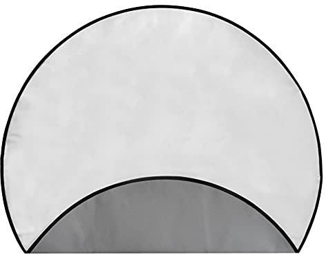 FiNeWaY Round 38” Fire Pit Deck Protector Outdoor Under Fireproof BBQ Grill Floor Protective Firepit Mat – Fire Resistant Heat Deflector Rug to Protect Deck Defender Patio Chiminea Grass
