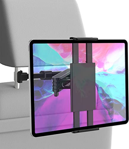 Wurycia Car Tablet Holder - Universal 360° Rotating Car Seat Stand Cradle for All 4-12.9 Tablets and Phones